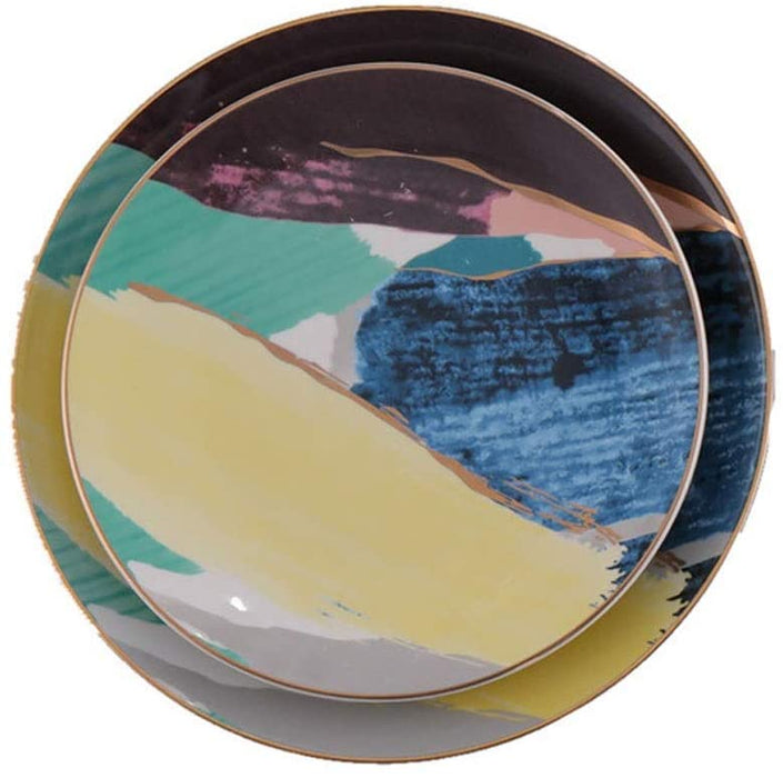 Abstract Watercolor Dinner and Serving Plates