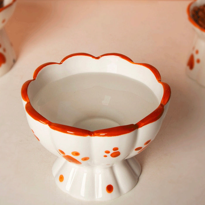 Sweetheart Ceramic Vintage Raised Cat Bowls | Pet Bowls | Pet Feeders | Dog Bowls | Cat Feeder | Cute Cat Bowls | Estilo Living