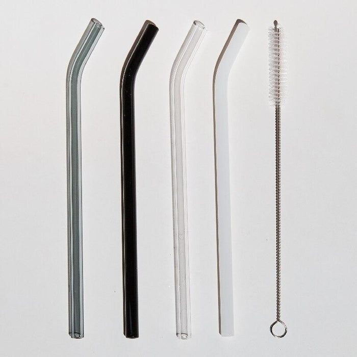 Artistry Bent & Straight Borosilicate Glass Reusable Straw Sets