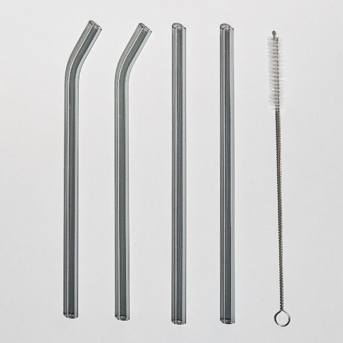 Artistry Bent & Straight Borosilicate Glass Reusable Straw Sets