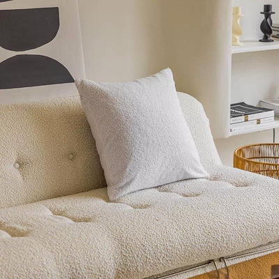 Luxe White Square Boucle Throw Pillow Covers | Boucle Cushion Covers | Boucle Cushions | Boucle Decor | Cushion Covers | Pillow Covers | Teddy Cushions | Abstract Cushions | Boho Cushions | Textured Cushions | Estilo Living
