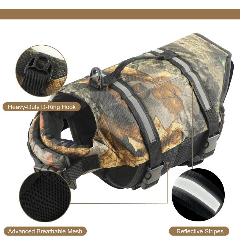 Adventure Camo Dog Life Jacket | Estilo Living