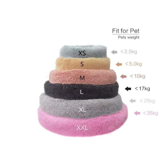               Round Plush Calming Donut Dog Bed for Small to Large Dogs | Dog Beds | Pet Beds | Donut Beds | Plush Dog Beds | Dog Nests | Estilo Living
