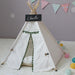 Cream Lace Pom Pom Dog Teepee with Dog Cushion | Pet Teepee | Dog Teepee | Cat Teepee | Dog Tent | Cat Tent | Stylish Dog Beds | White Dog Beds | Estilo Living