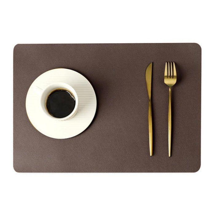 Modern Rectangle Waterproof PU Leather Placemats | Tableware | Faux Leather Placemats and Coasters | Colorful Placemats | Estilo Living
