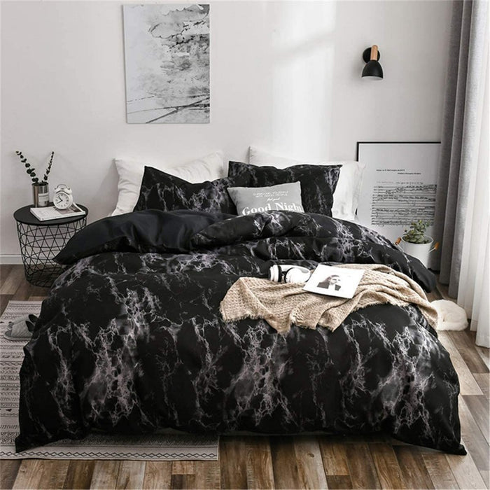 Nuvola Marble Duvet Cover Set | Bedding | Quilts | Marble Bedspread | Estilo Living