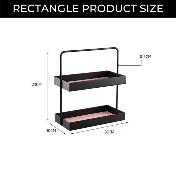 Arlo Double-Layer Storage Display Tray Organizers | Display Trays | Organizer Trays | Makeup Storage | Jewelry Storage | Key Storage | Perfume Storage | Display Stands | Estilo Living