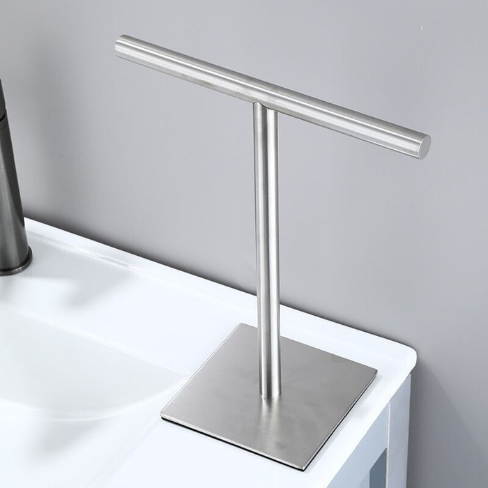 Cloe Silver Standing Bathroom Hand Towel Rack | Bathroom & Kitchen Towel Rack and Hand Towel Holder | Hand Towel Rack for Bathroom | Hand Towel Holder for Bathroom | Towel Bar Bathroom | Bathroom Hand Towels Holder | Towel Standing Rack | Hand Towel Trees | Hand Towel Bars | Towel Rack Standing | Towel Rack Bathroom | Standing Towel Rack | Towel Rack for Bathroom | Buy Bathroom Hand Towel Holders Online Now at Estilo Living