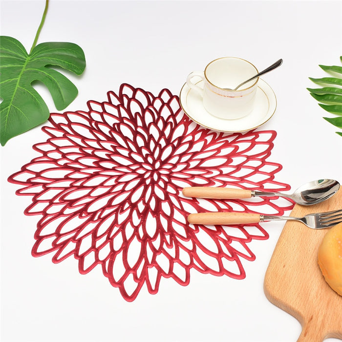 Metallic Floral PVC Placemats | Tableware | Table Settings | Decorative Placemats | Estilo Living