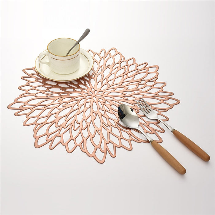 Metallic Floral PVC Placemats | Tableware | Table Settings | Decorative Placemats | Estilo Living