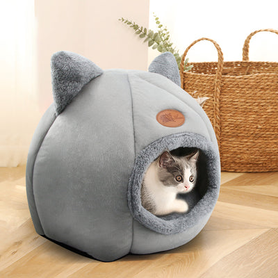 Cute Kitty Calming Cat Cave with Removable Cat Bed Cushion | Cat Beds | Pet Beds | Pet Caves | Plush Cat Beds | Estilo Living