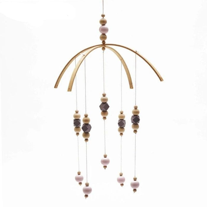 Nordic Wooden Bead Hanging Nursery Mobile-Nursery Canopy-Estilo Living