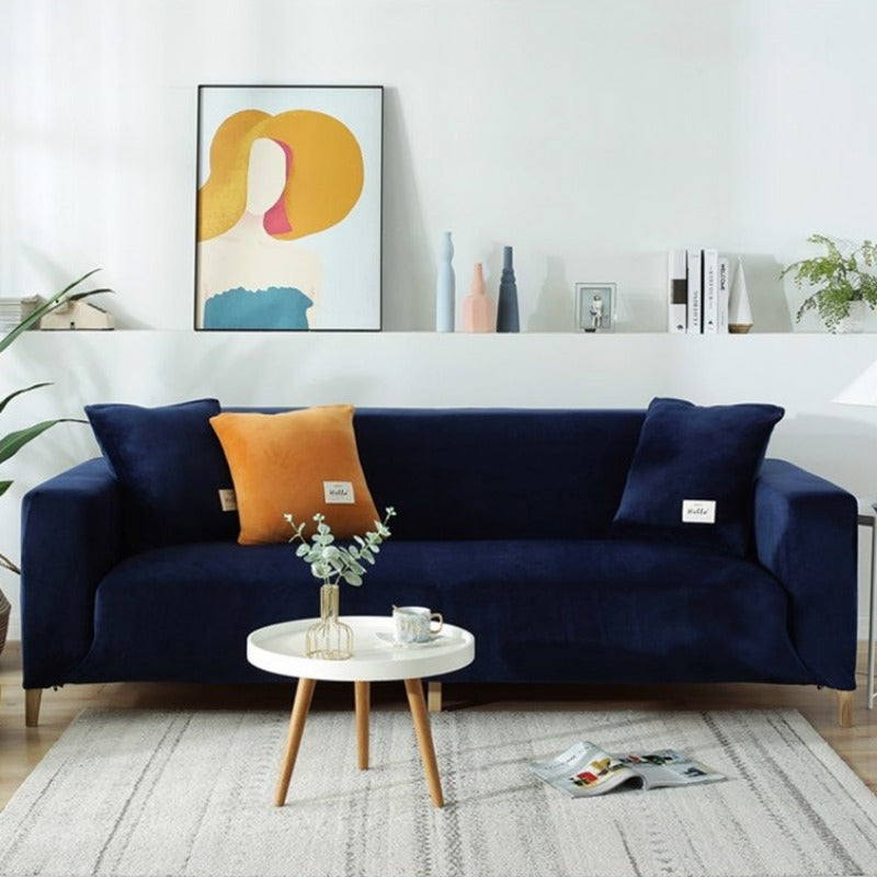 Plush Velvet Sofa Slipcover for Sectional Sofas Estilo Living