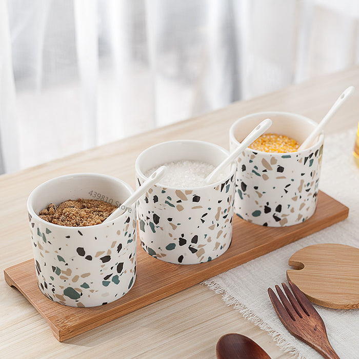 Terrazzo Storage Jars with Lid Collection