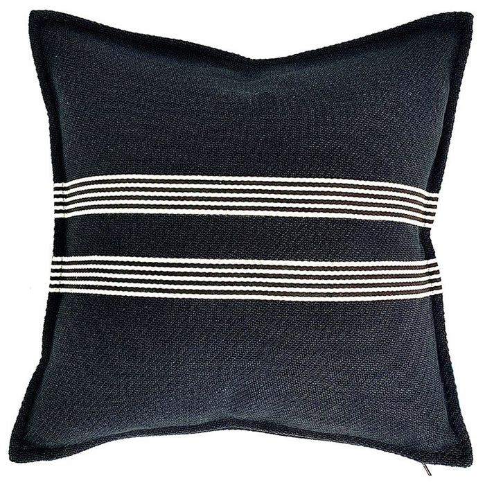 Nevio Large Geometric Striped Cushion Covers | 22x22 Pillow Cover | Large Pillow Covers | Black and White Cushion Covers | Thorw Pillows | Throw Cushions | Stylish Cushions | Estilo Living