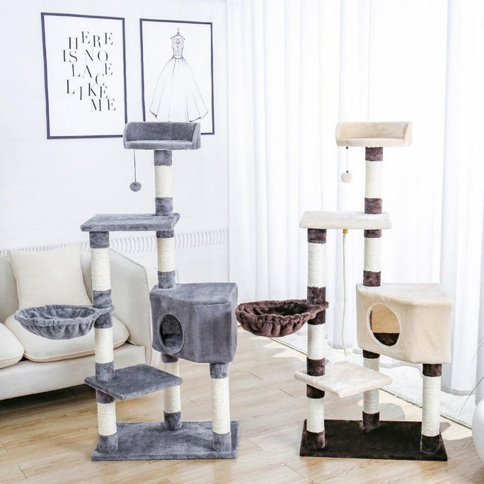 Cat Nest Tower Climbing Cat Tree with Scratching Posts | Cat Trees | Cat Scratching Trees | Cat Scratching Posts | Cat Toys | Cat Condos | Cat Palace | Estilo Living