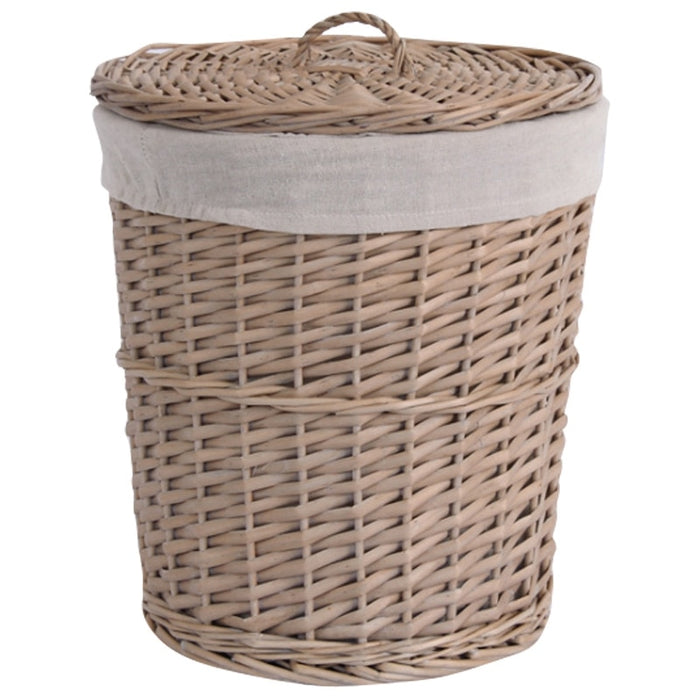 Ophelia Woven Wicker Storage Basket with Lid | Storage Baskets | Farmhouse Baskets | Woven Laundry Baskets | Wicker Baskets | Laundry Baskets with Lids | Estilo Living