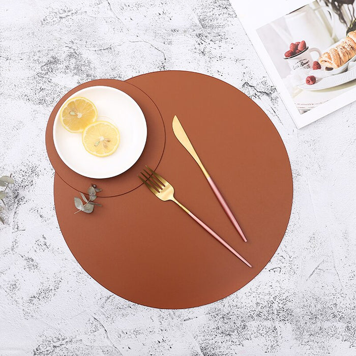 Modern Waterproof PU Leather Placemats and Coasters | Tableware | Faux Leather Placemats and Coasters | Colorful Placemats | Estilo Living