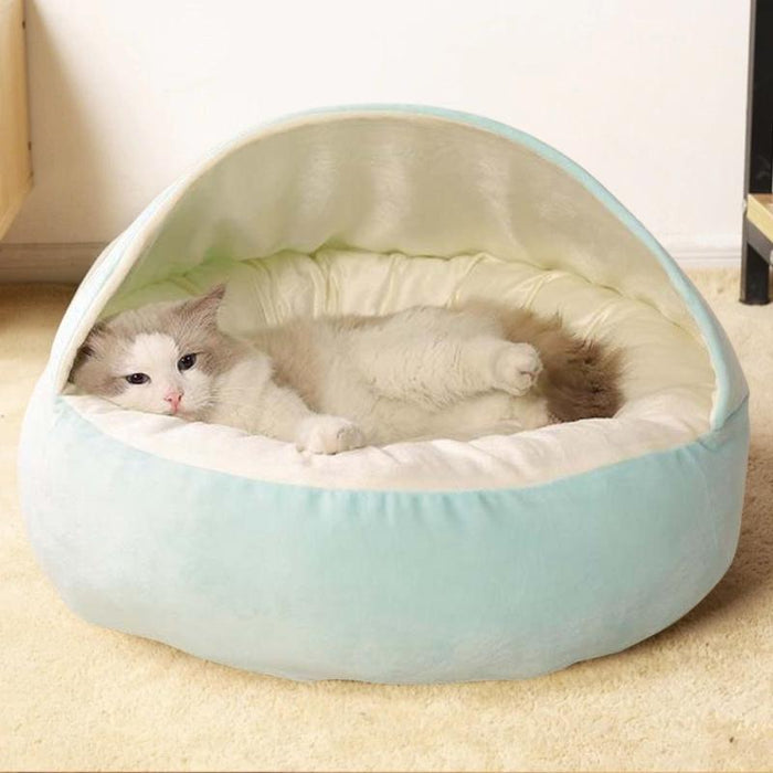 Cozy Round Calming Cat Cave Bed