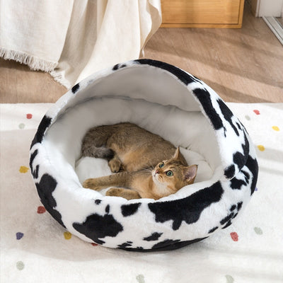 Cowboy Cozy Round Calming Cat Cave | Cat Nest | Cat Beds | Cat Plush Caves | Calming Cat Beds | Cat Nests | Country Cat Beds | Cat Homes | Cats | Cute Cats | Estilo Living