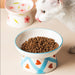 Sweetheart Ceramic Round Elevated Cat Bowls | Cat Feeders | Pet Feeders | Dog Bowls | Pet Water Bowls | Raised Cat Bowls | Raised Pet Bowls | Ceramic Pet Bowls | Cute Pet Bowls | Cat Raised Water Bowls | Estilo Living