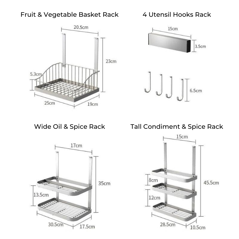 Claren Wall-Mounted Kitchen Utensil Storage Racks