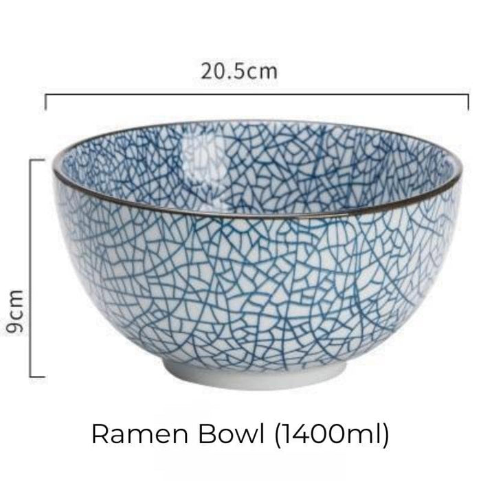 Traditional Japanese Ceramic Dinnerware Collection - Ramen Bowl (1400ml) | Ceramic Dinnerware Set | Ceramic Dinner Set | Porcelain Dinnerware Set | Japanese Dinnerware Set | Ramen Bowl Set | Japanese Noodle Bowl | Buy Online Now at Estilo Living
