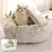 Round Plush Calming Cat Cave | Cat Beds | Pet Beds | Pet Caves | Plush Cat Beds | Estilo Living