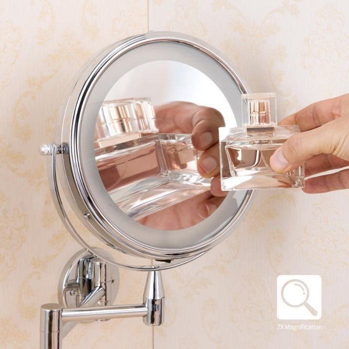 Adjustable LED Makeup and Bathroom Mirror-Bathroom Mirror Round-Estilo Living