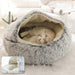 Round Plush Calming Cat Cave | Cat Beds | Pet Beds | Pet Caves | Plush Cat Beds | Estilo Living
