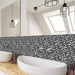 Black and White Mosaic Designer Tile Decals-Tile Decals For Bathroom-Estilo Living
