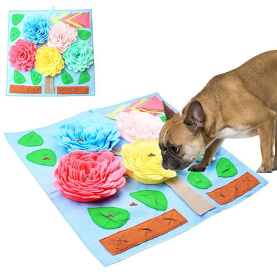 Flower Garden Dog Snuffle Mat | Play Mat For Dogs | Bored Dogs Toys | Feeding Mat for Dogs | Dog Toys | Slow Eating Mats for Dogs | Estilo Living