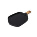 Cuisinier Ceramic Serving Plates with Wooden Handles-Kitchen-Estilo Living-Black-Large-Estilo Living