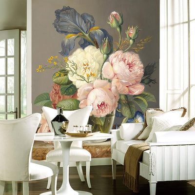 Garden Bouquet Mural Wallpaper Decal-Wallpaper for Living Room Collection-Estilo Living