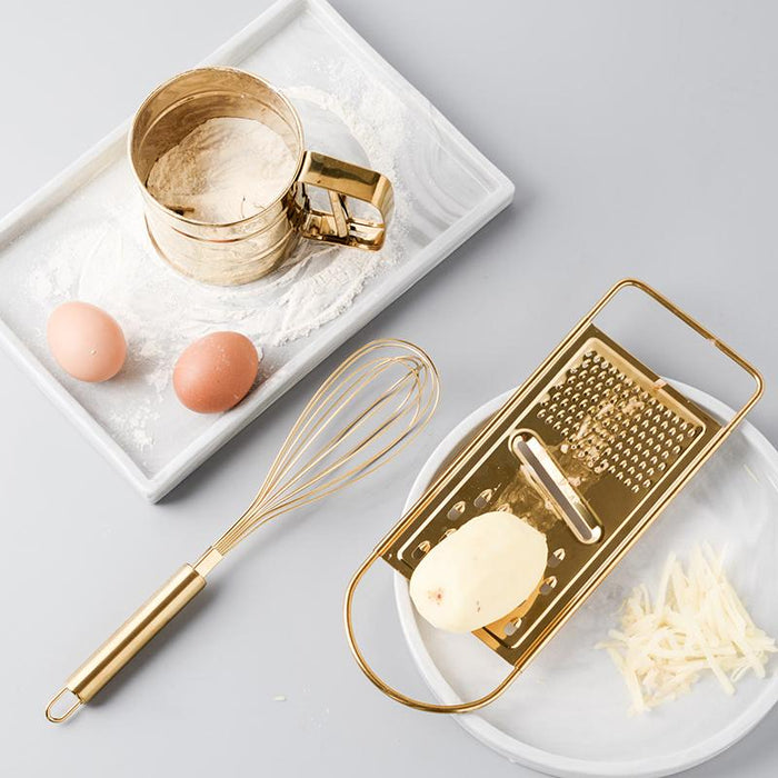 Golden Stainless Steel Vegetable & Cheese Grater | Cheese Grater | Vegetable Grater | Kitchen Bakeware | Baking Tools | Pastry Tools | Onion Grater | Potato Grater | Fruit Grater | Cook Grater | Cooking Tools | Cooking Utensils | Kitchen Graters | Buy Food Graters Online Now at Estilo Living