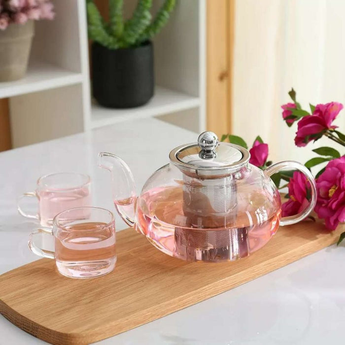 Borosilicate Glass Teapot with Stainless Steel Infuser | Kitchen | Teaware | Glass Teapots with Infusers | Estilo Living