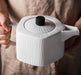White teapot from the Modern Farmhouse Ceramic Teapot Set - Buy Teaware Online Now - Estilo Living