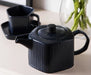 Black teapot from the Modern Farmhouse Ceramic Teapot Set - Buy Teaware Online Now - Estilo Living