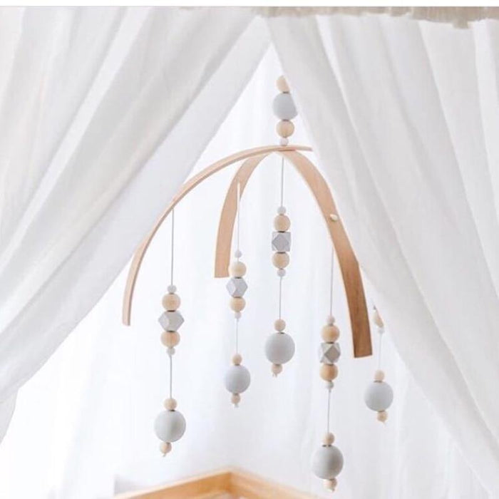 Nordic Wooden Bead Hanging Nursery Mobile-Nursery Canopy-Estilo Living