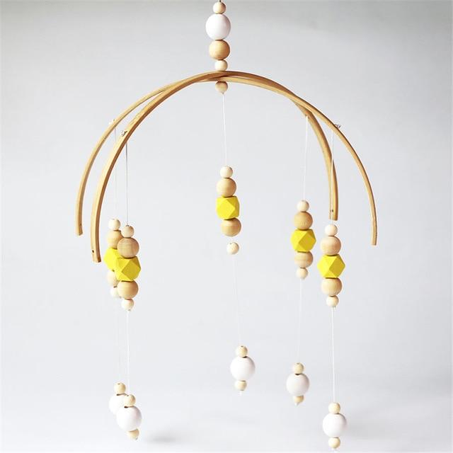 Nordic Wooden Bead Hanging Nursery Mobile-Nursery Canopy-Estilo Living