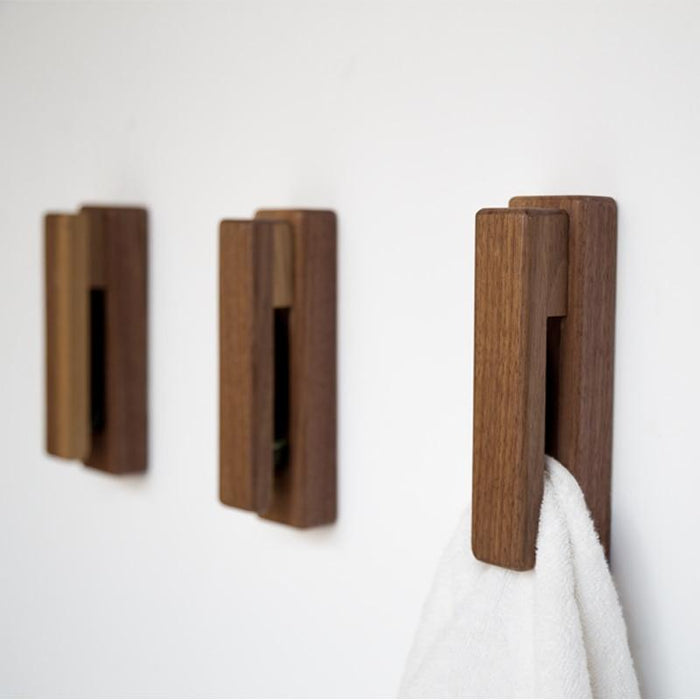 Oak Wood Towel Hooks from the Nordic Wooden Towel Holders for the Bathroom Collection | Bathroom Storage | Wall Hooks | Estilo Living