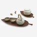 Oriental Leaf Wooden Serving Trays-Home Decor Kitchen Collection-Estilo Living