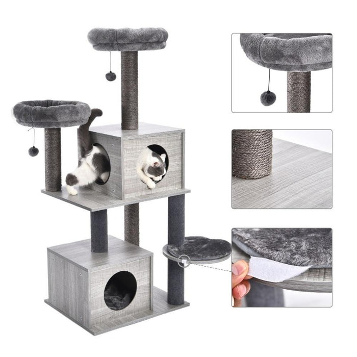 Features of the Cat Tower with Duel Cat Condos & Cat Nests, Buy Climbing Cat Tree Online Now from Estilo Living