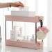 Pink Mobile Trolley Shelves Organizer for Bathroom Storage and Sundries Storage by Estilo Living