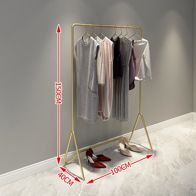 Studio Skyline Clothes Rack in Gold | Iron Clothes Rack | Metal Clothes Rack | Wardrobe Hanging Storage & Clothes Rack Storage | Clothes Rack Gold | Buy Online Now from Estilo Living