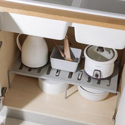 Studio Expandable Shelf Storage Rack for Under Sink Organization - Kitchen Storage for Kitchen Countertop & Under Sink Storage - Estilo Living