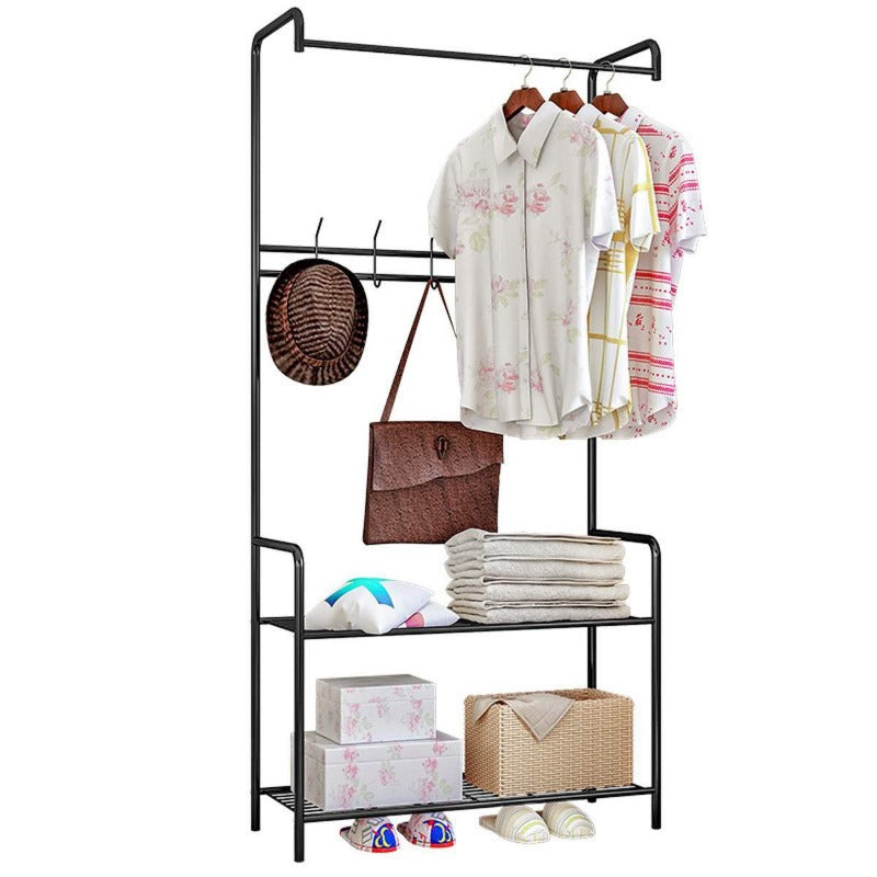 The Stella Standing Clothes Hanger Rack with Storage Shelves | Estilo ...