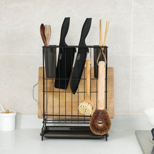 Modern Metal Standing Knife and Utensil Kitchen Drying Rack | Kitchen Storage | Estilo Living