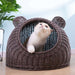 Kitty Condo Woven Calming Cat Cave | Cat Nest | Woven Cat Beds | Woven Cat Nests | Cat Caves | Cute Cat Ears Bed | Estilo Living
