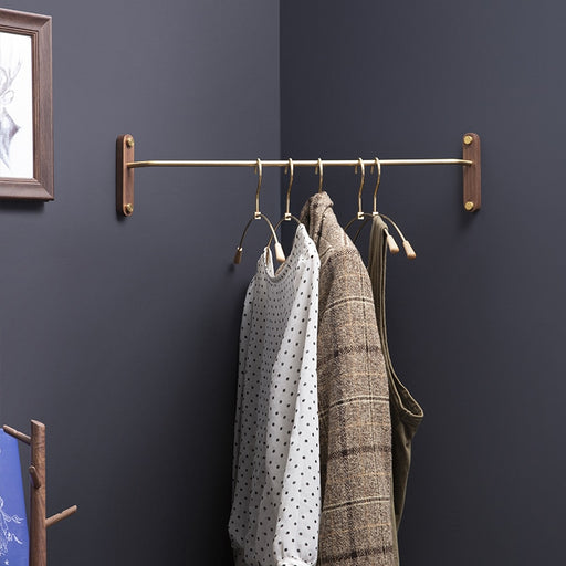 Acacia Wood + Brass Wardrobe Corner Rack | Wardrobe Storage | Bedroom Storage | Towel Rack | Small Space Storage | Estilo Living